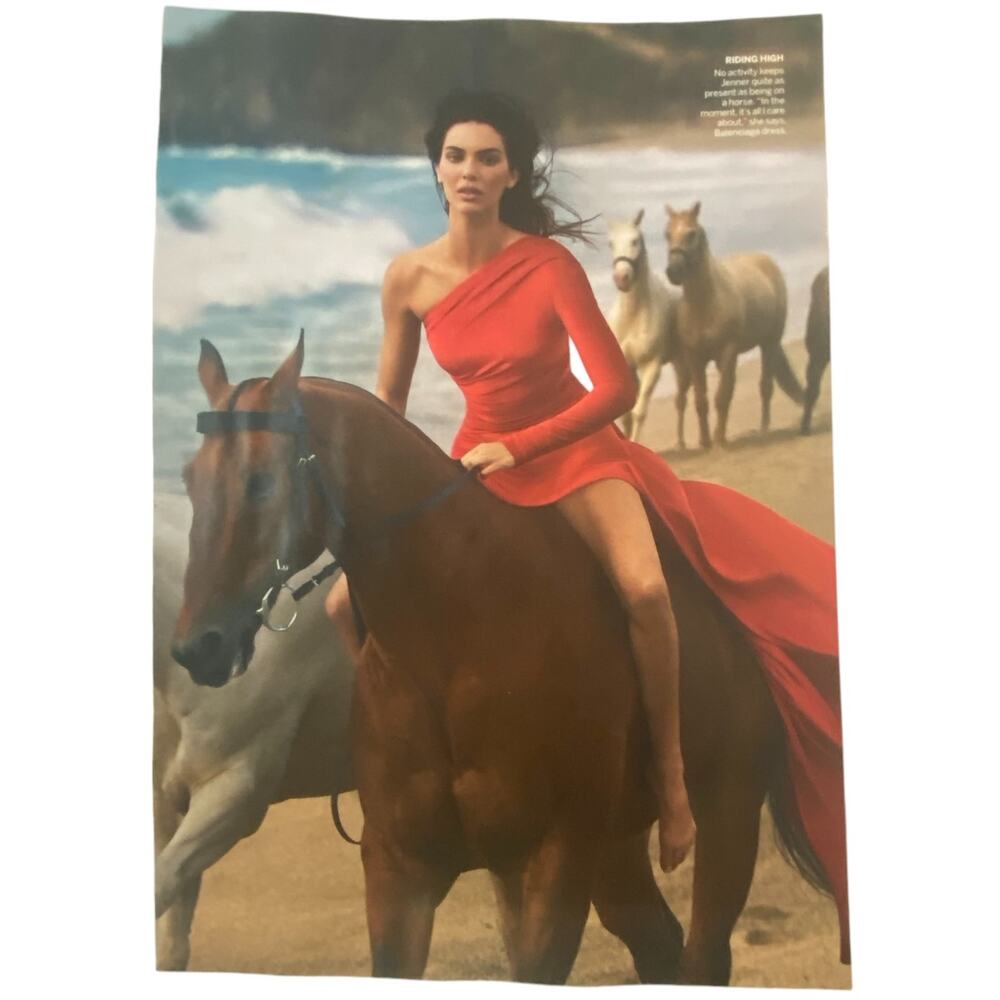 Kendall Jenner in Balenciaga Marni Magazine Print Summer 2024 Frame Ready